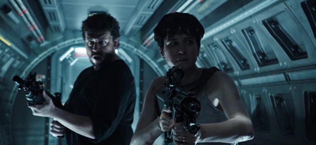 Daniels and Tennessee 'Tee' aboard Covenent hunting an alien